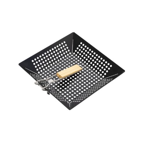 Szögletes tapadásmentes sütőkosár, nyéllel, 305x305x50 mm, HSO                                        GRT02