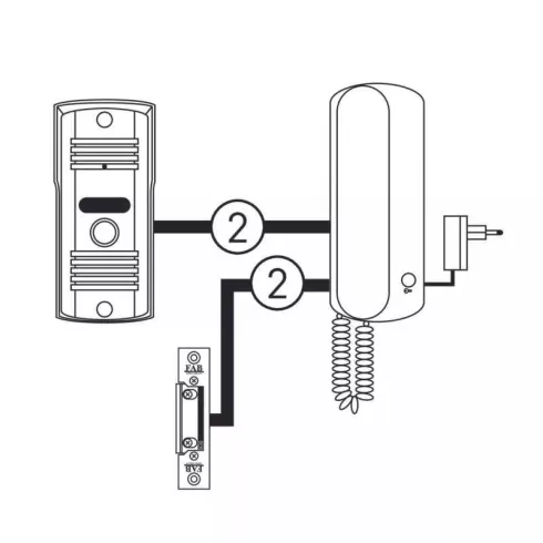 Audió kaputelefon szett, 1 lakásos                                                                    H1085