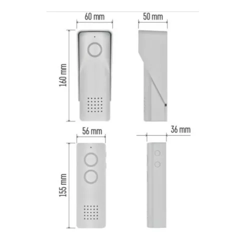 Vezeték nélküli audio kapucsengő készlet, ajtómodullal, 1 résztvevő, bővíthető, USB-C kábel, EM-518   H1087