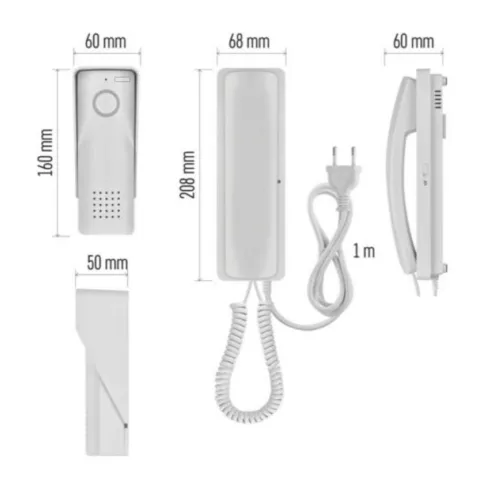Vezeték nélküli otthoni audio kapucsengő készlet, 1 résztvevő, bővíthető, 150m hatótáv, EM-519        H1088