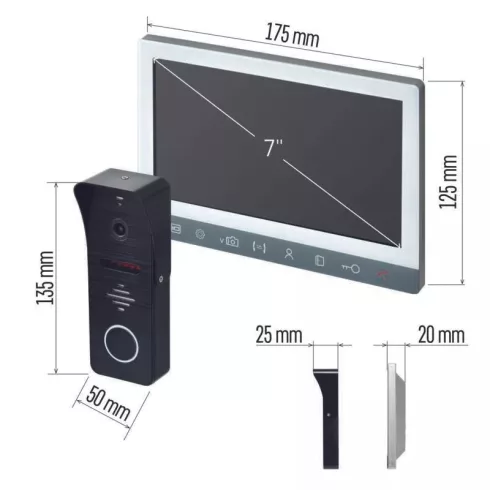 Videó kaputelefon 7'' szett EM-10AHD                                                                  H3010