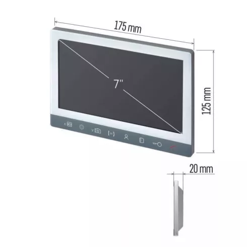 Videó kaputelefon 7'' beltéri egység EM-10AHD                                                         H3015