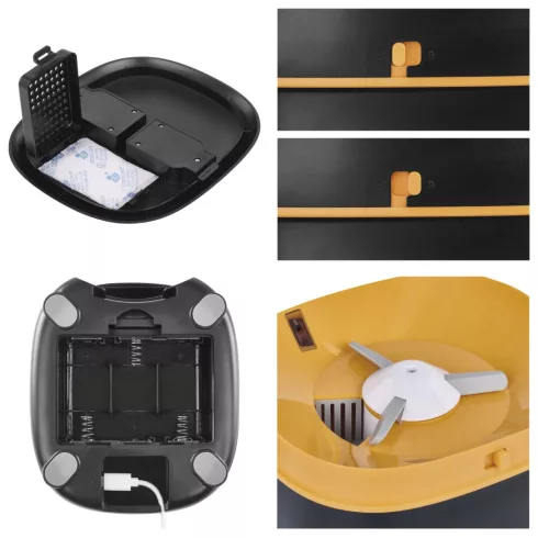 GoSmart okos állateledel adagoló, kis és közepes fajtáknak, 4 literes, 2-15mm szemcse, fekete, PET-1  H6002