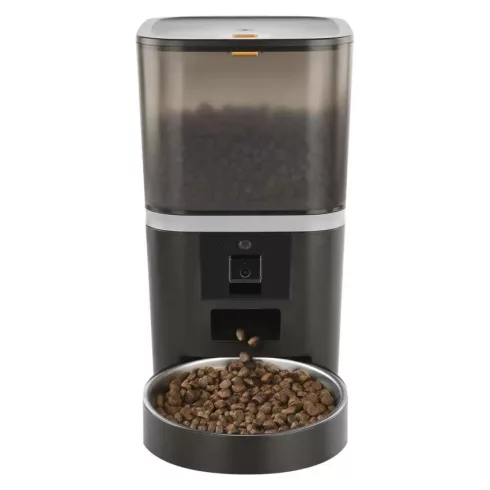 GoSmart okos állateledel adagoló kamerával, közepes és nagy fajtáknak, 6 liter, 3-15mm, fekete, PET-  H6006