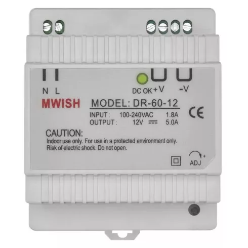 Tápegység 12V/5A DC DIN                                                                               H7009