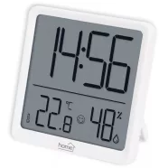   Hő- és páratartalom-mérő ébresztőóra, LCD kijelzővel, állítható, akasztható, mágnessel, elemes, HSO   HC17