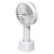   Kézi, tölthető ventilátor, 9cm, fehér                                                                 HF9/WH