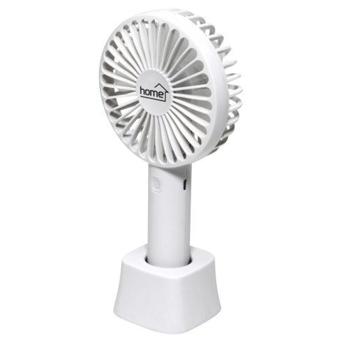 Kézi, tölthető ventilátor, 9cm, fehér                                                                 HF9/WH