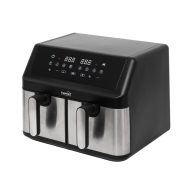   Duplakosaras forrólevegős sütő, Air Fryer, 2x4,5l, 2000 W, digitális vezérlés, 8 féle üzemmód, HSO    HGAF29