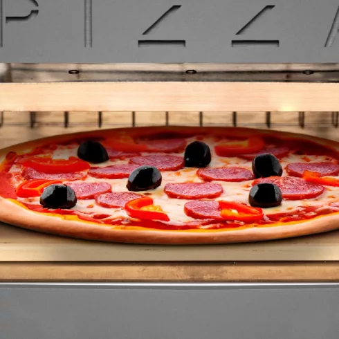 Elektromos pizzakemence, 2000W,max.380°C,IPX4, 33x33 cm sütőfelület, pizzakő, rozsdamentes ajtó, HSO  HGPZ02