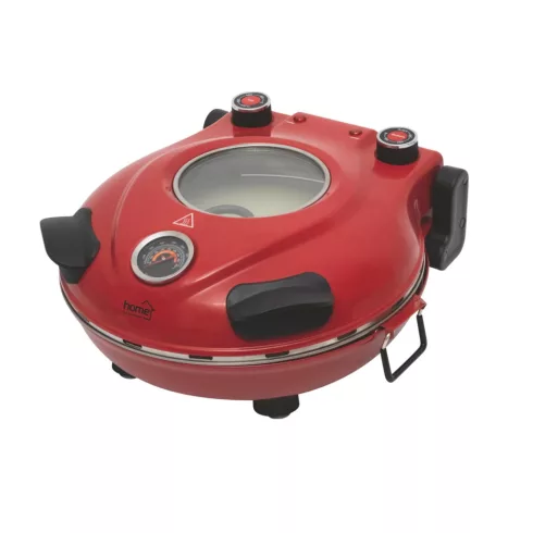Elektromos pizzasütő, 1200W, max.430°C, hőmérő, pizzakő, duplafalú ablak, alsó/felső sütés, HSO       HGPZ30