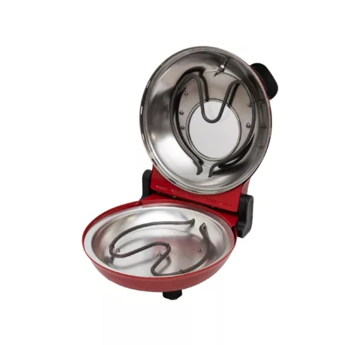Elektromos pizzasütő, 1200W, max.430°C, hőmérő, pizzakő, duplafalú ablak, alsó/felső sütés, HSO       HGPZ30