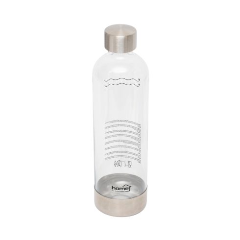 1000 ml prémium palack szódagéphez, BPA mentes, PET műanyag, rozsdamentes acél fedő és talp, HSO      HGSZG1000P