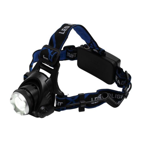 LED-es tölthető fém fejlámpa, zoom, 1000 lumen, HSO                                                   HLM5R