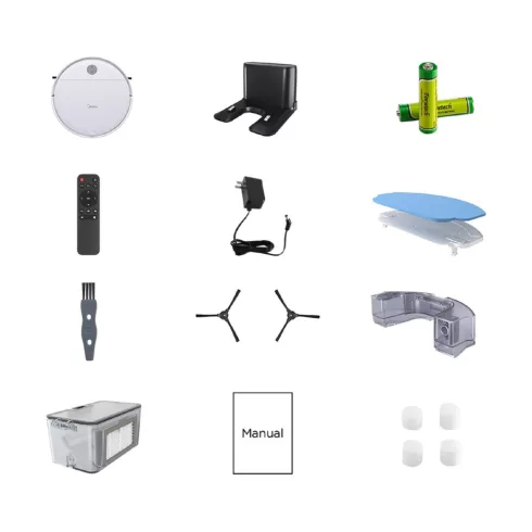 Midea robotporszívó, 28 W, 2 in 1: porszívóz és felmos, Li-Ion 2000 mAh, HEPA szűrővel                I2A