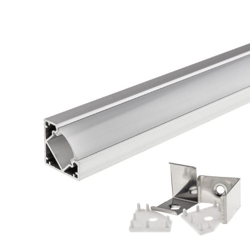 Alumínium profil LED szalaghoz 18mm-2m, sarok                                                         IOT5179-2