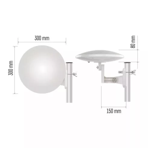 Univerzális antenna VILLAGE MOONľV900, DVB-T2, FM, DAB, LTE/4G/5G szűrő                               J0803