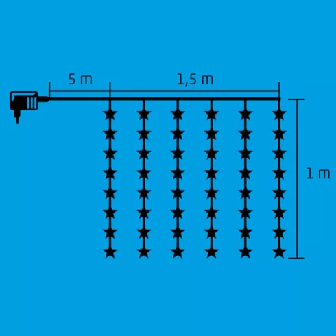 LED-es csillag fényfüggöny, HSO                                                                       KAF48L