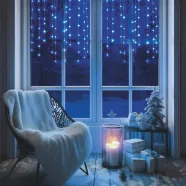   DOT LED-es fényfüggöny, beltéri kivitel, 50db hidegfehér LED, állófényű, 81x60cm, HSO                 KAF50DLEDWH
