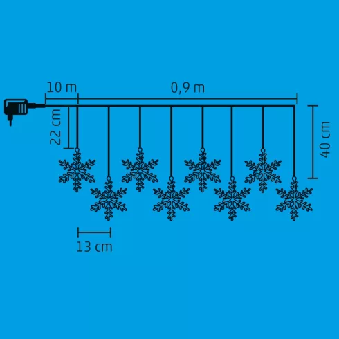 LED-es hókristály fényfüggöny, HSO                                                                    KAF8/F