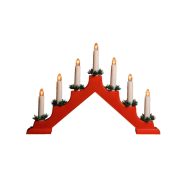   LED-es gyertyapiramis, 7 melegfehér LED, 2xAA, 41x27cm, HSO                                           KAL02