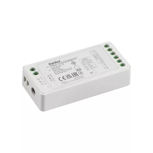 CTRLD 12/24 M/RGB/CCTvezérlő LED szalaghoz, max.30m hatókör, IP20, fehér                              KAN22149