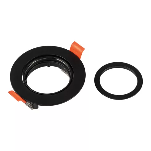 DALLA DTO-B dekorációs keret, max. 10W, 30°, Gx5,3/GU10, IP20, kerek, fekete                          KAN22436