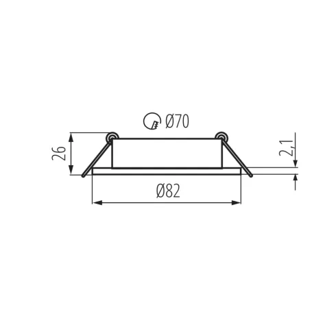 DALLA DTO-B dekorációs keret, max. 10W, 30°, Gx5,3/GU10, IP20, kerek, fekete                          KAN22436
