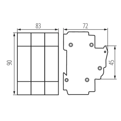 KSF02-63-3P biztosíték kapcsoló                                                                       KAN23343