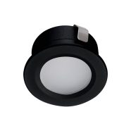   IMBER LED WW B süllyesztett, fürdőszobai spot lámpa, 12 DC, 1 W, 30 lm, 3000 K, IP65, fekete          KAN23523