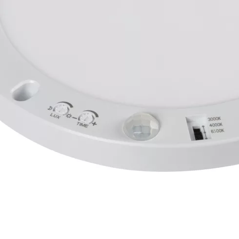 ERGA PIR 17W CCT-W lámpa, 3000/4000/6500 K, max. 1800 lm, IP20, kerek, fehér                          KAN24606