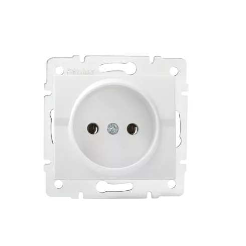 LOGI 02-1210-102 fehér, szimpla csatlakozóaljzat, süllyesztett, 16A, 2P, IP20                         KAN25084