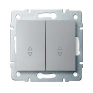   LOGI 02-1060-143 ezüst dupla alternatív kapcsoló                                                      KAN25192
