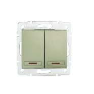   DOMO 01-1023-250 pezsgő jelzőf.dupla ny.kapcsoló                                                      KAN25367
