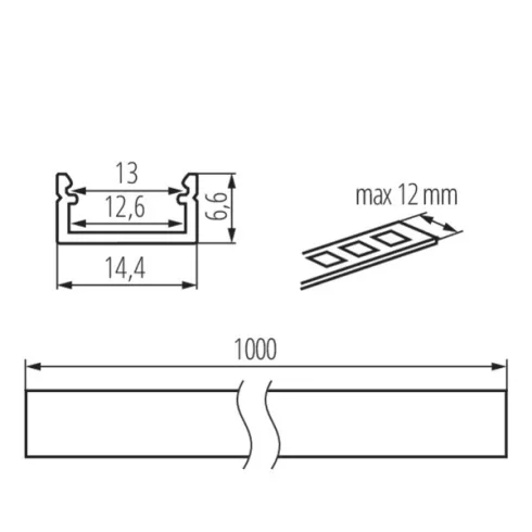 PROFILO J aluprofil, 10 db/csomag                                                                     KAN26544