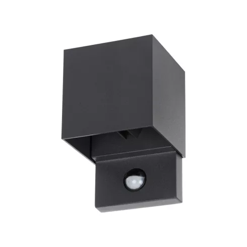REKA PIR EL 7W-L-GR lámpa, max.7W, 340lm, 4000K, NW, PIR, 6m/120° érzékelés, 0-1000lux, IP54, grafit  KAN28994