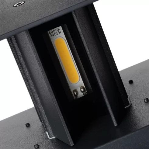 REKA PIR EL 7W-L-GR lámpa, max.7W, 340lm, 4000K, NW, PIR, 6m/120° érzékelés, 0-1000lux, IP54, grafit  KAN28994