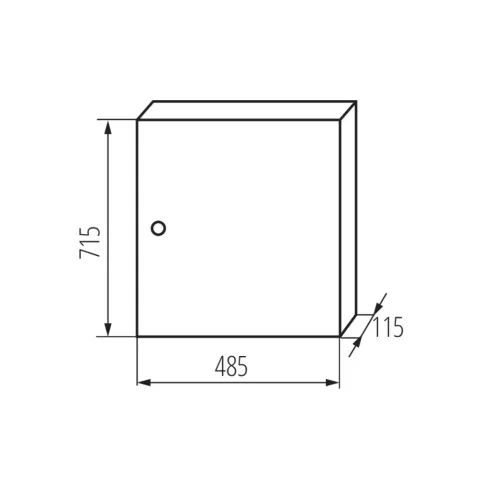 KP-DB-I-MS-418 fém elosztódoboz, kapcsolószekrény, 4x18P, IP30, fehér                                 KAN29325