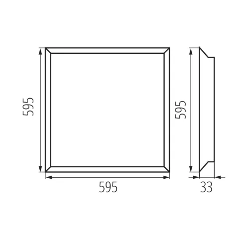 BAREV ECO N36W 6060NW lámpa, 60x60 cm, 36 W, 4320 lm, 4000 K, tápegységgel, IP20, fehér               KAN31176