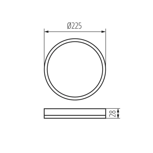 AZPO LED 11,8WCCT-O-B lámpa, 11,8W, 1300lm, 3000-6000K, CCT, IP54, kerek, fekete                      KAN31513
