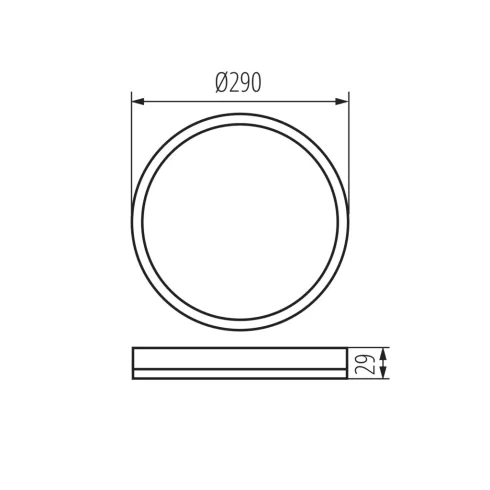 AZPO LED 18,5WCCT-O-B lámpa, 18,5W, 1700lm, 3000-6000K, CCT, IP54, kerek, fekete                      KAN31515