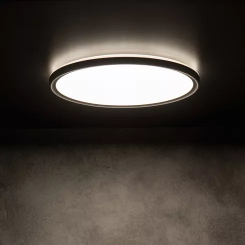 AZPO LED 18,5WCCT-O-B lámpa, 18,5W, 1700lm, 3000-6000K, CCT, IP54, kerek, fekete                      KAN31515