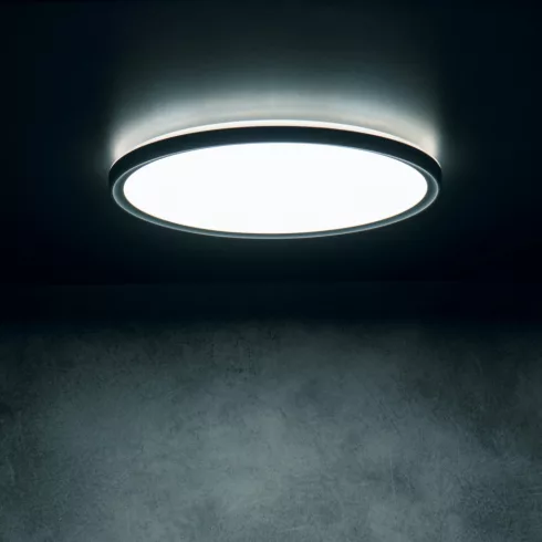 AZPO LED 18,5WCCT-O-B lámpa, 18,5W, 1700lm, 3000-6000K, CCT, IP54, kerek, fekete                      KAN31515