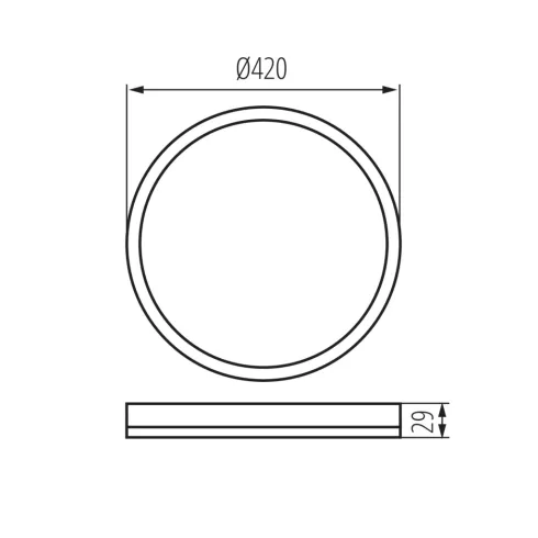 AZPO LED 22WCCT-O-B lámpa, max.22W,  2700lm, 3000/4000/6000K, kerek, IP54, fekete                     KAN31517