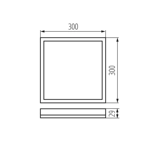 AZPO LED 17,5WCCT-L-B lámpa, 17,5W, 1800lm, 3000-6000K, CCT, IP54, négyzet, fekete                    KAN31533