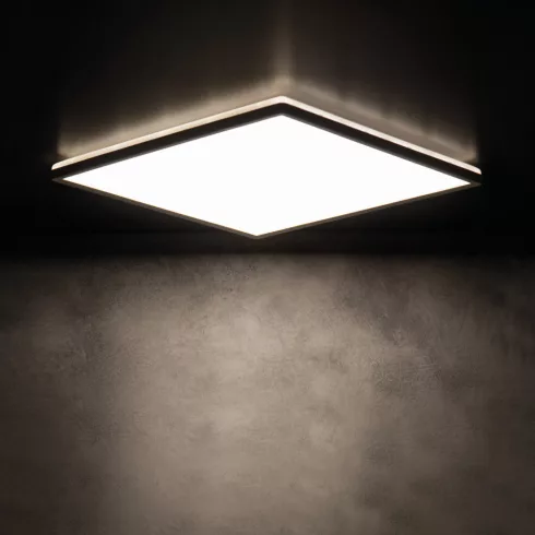 AZPO LED 17,5WCCT-L-B lámpa, 17,5W, 1800lm, 3000-6000K, CCT, IP54, négyzet, fekete                    KAN31533