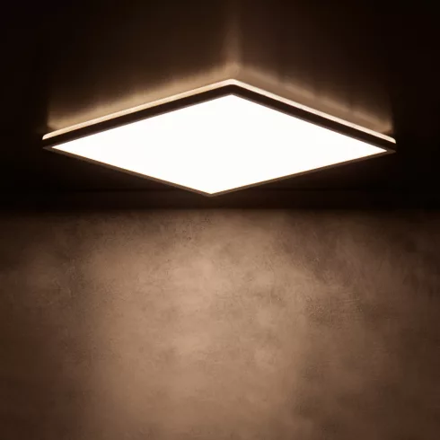 AZPO LED 17,5WCCT-L-B lámpa, 17,5W, 1800lm, 3000-6000K, CCT, IP54, négyzet, fekete                    KAN31533