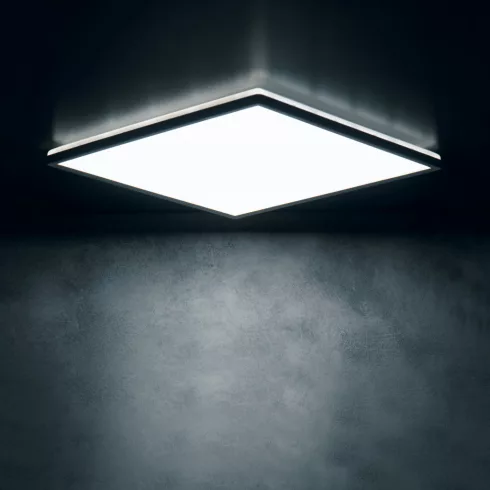 AZPO LED 17,5WCCT-L-B lámpa, 17,5W, 1800lm, 3000-6000K, CCT, IP54, négyzet, fekete                    KAN31533