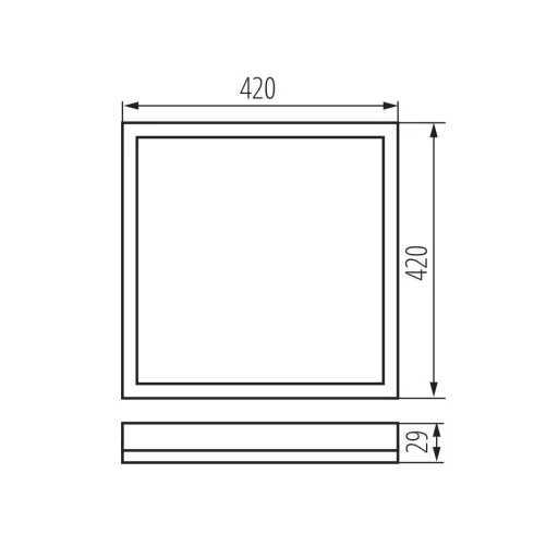 AZPO LED 22WCCT-L-W lámpa, 22W, 2600lm, 3000-6000K, CCT, IP54, négyzet, fehér                         KAN31534