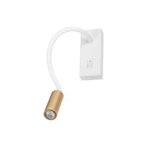 TONIL II LED W/G lámpa, 3,3 W, 3000 K, 145 lm, IP20, flexibilis, fehér/arany                          KAN32518